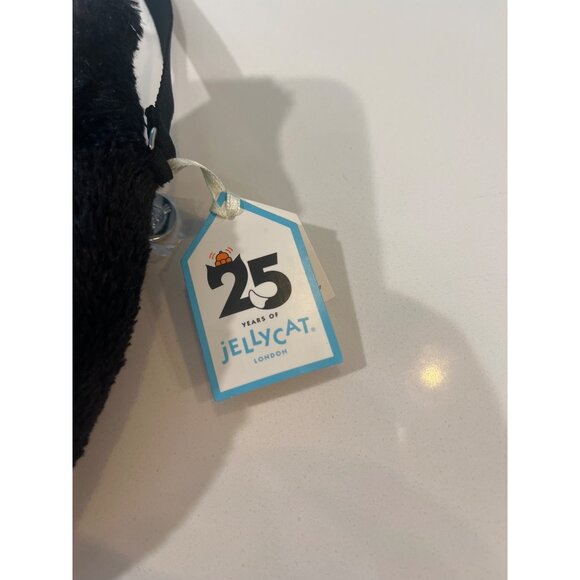 Jellycat Black Cat Shaped Shoulder Bag With Adjustable Strap Plush Material Cute - Picture 2 of 6